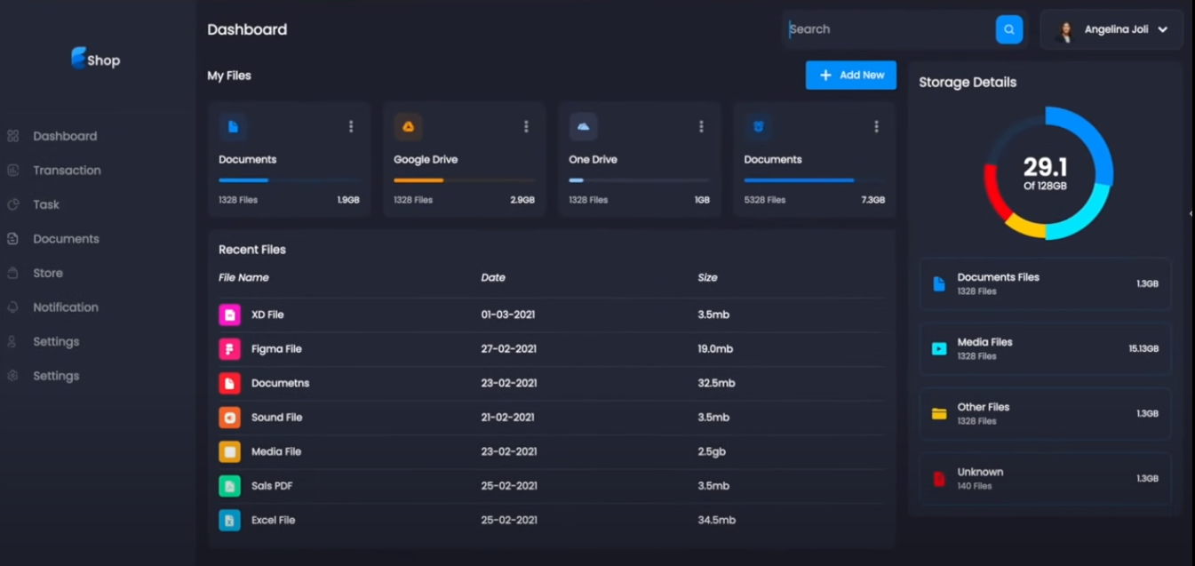 Captura del proyecto System Shop